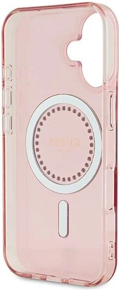 Панель Guess IML Rhinestones MagSafe для iPhone 16 Plus Pink (3666339306069) - зображення 3