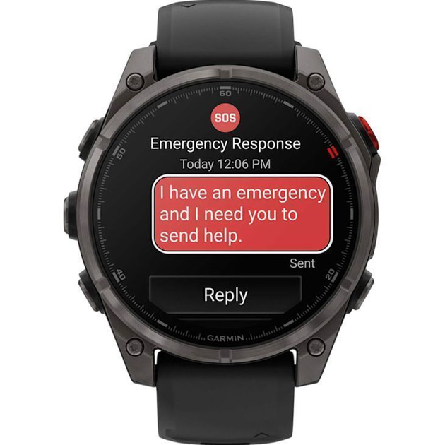 Смарт-часы Garmin Fenix 8 Pro AMOLED Sapphire 47mm Carbon Gray DLC Titanium with Black/Pebble Gray Silicone Band (010-03198-01) - изображение 3