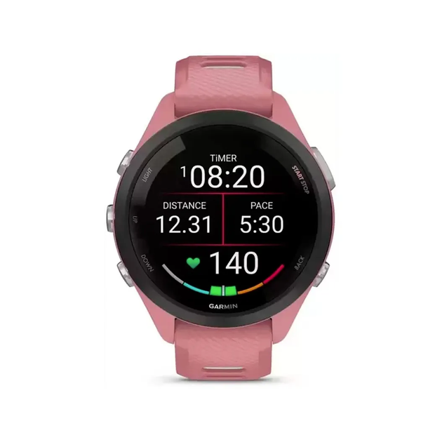 Смарт-часы Garmin Forerunner 265S Black Bezel w. Light Pink Case and Light Pink/Whitestone S. Band (010-02810-05/15) - Фото 2 Смарт-часы Garmin Forerunner 265S Black Bezel w. Light Pink Case and Light Pink/Whitestone S. Band (010-02810-05/15) - изображение 2