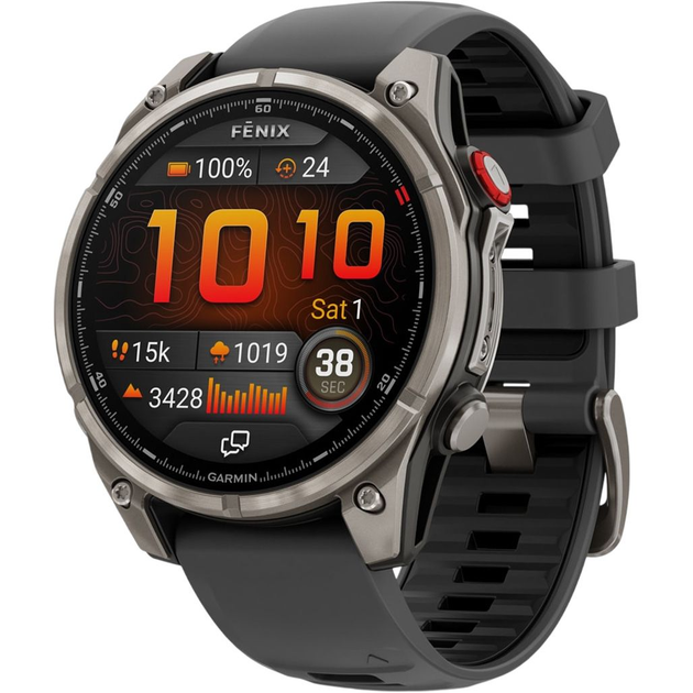 Смарт-часы Garmin Fenix 8 Pro AMOLED Sapphire 47mm Carbon Gray DLC Titanium with Graphite/Black Silicone Band (010-03198-11) - Фото 1 Смарт-часы Garmin Fenix 8 Pro AMOLED Sapphire 47mm Carbon Gray DLC Titanium with Graphite/Black Silicone Band (010-03198-11) - изображение 1