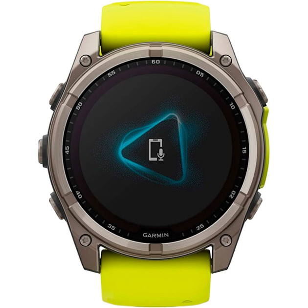 Смарт-часы Garmin Fenix 8 Solar Sapphire 47mm Titanium with Amp Yellow/Graphite Silicone Band (010-02906-21) - изображение 8