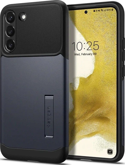 Чохол протиударний з підставкою Spigen Slim Armor для Samsung Galaxy S22 (S901) Slate ACS04014 - Фото 2 Чохол протиударний з підставкою Spigen Slim Armor для Samsung Galaxy S22 (S901) Slate ACS04014 - зображення 2