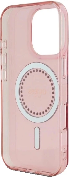 Панель Guess IML Rhinestones MagSafe для iPhone 16 Pro Max Pink (3666339306083) - зображення 3