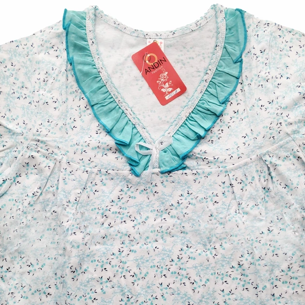 Ночная рубашка хлопок Andin 103-9 р.52(XL) разноцветная - Фото 3 Ночная рубашка хлопок Andin 103-9 р.52(XL) разноцветная - изображение 3