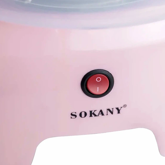 Аппарат для сладкой ваты 500 Вт диаметр 30см для дома розовый модель Sokany - изображение 7