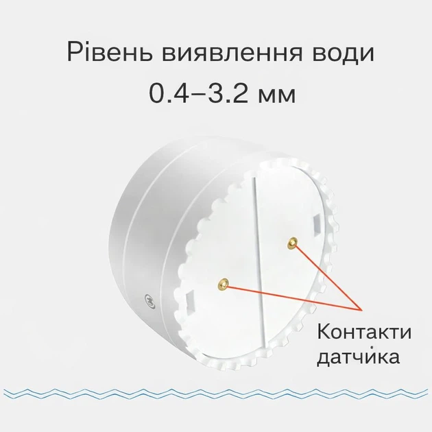 Wi-Fi датчик витоку води Tuya Smart / Smart Life, бездротовий сенсор протікання з push-сповіщеннями, сигналізацією 55 дБ, WiFi + Bluetooth - изображение 4