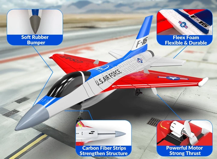 Радиоуправляемый самолет 2,4 ГГц VOLANTEXRC F16 Falcon RT - изображение 6