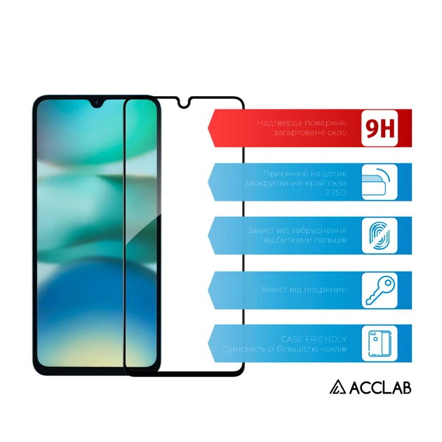 Защитное стекло для смартфона Xiaomi Redmi A7 Pro Acclab Full Glue ESD Black (1283126636837) - Фото 3 Защитное стекло для смартфона Xiaomi Redmi A7 Pro Acclab Full Glue ESD Black (1283126636837) - изображение 3