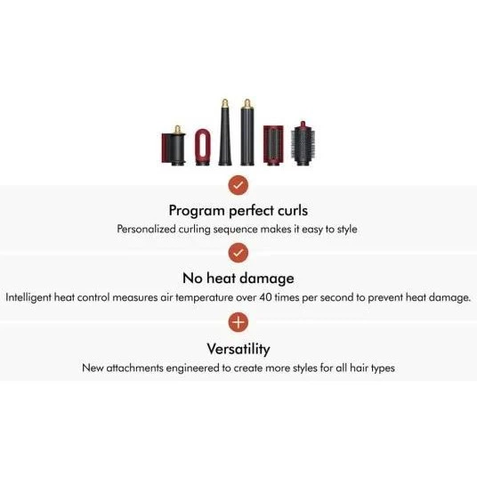 Мультистайлер Dyson Airwrap i.d. HS08 Multi-Styler and Dryer Straight to Wavy - Red Velvet/Gold (596926-01) - изображение 6