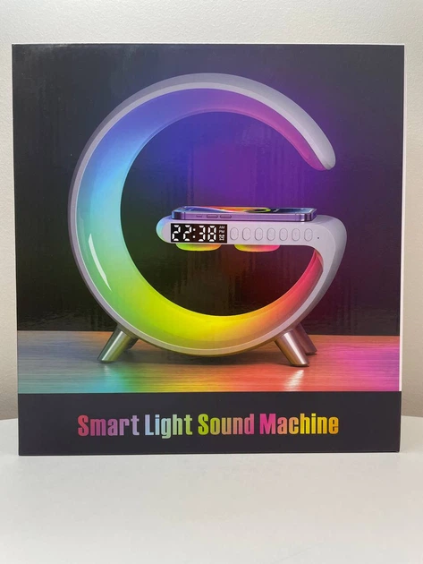 Лампа, светильник, ночник RGB Smart Light Sound Machine с беспроводной зарядкой и Bluetooth колонкой 3W - Фото 2 Лампа, светильник, ночник RGB Smart Light Sound Machine с беспроводной зарядкой и Bluetooth колонкой 3W - изображение 2