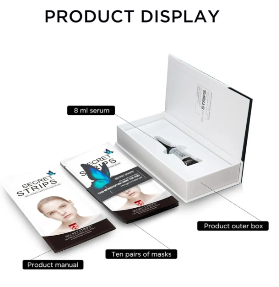 Secret Strips Anti-Wrinkle Smile Line Patches — пластыри для лица с сывороткой для лифтинга и обновления кожи, 10 шт. + 8 мл - Фото 5 Secret Strips Anti-Wrinkle Smile Line Patches — пластыри для лица с сывороткой для лифтинга и обновления кожи, 10 шт. + 8 мл - изображение 5