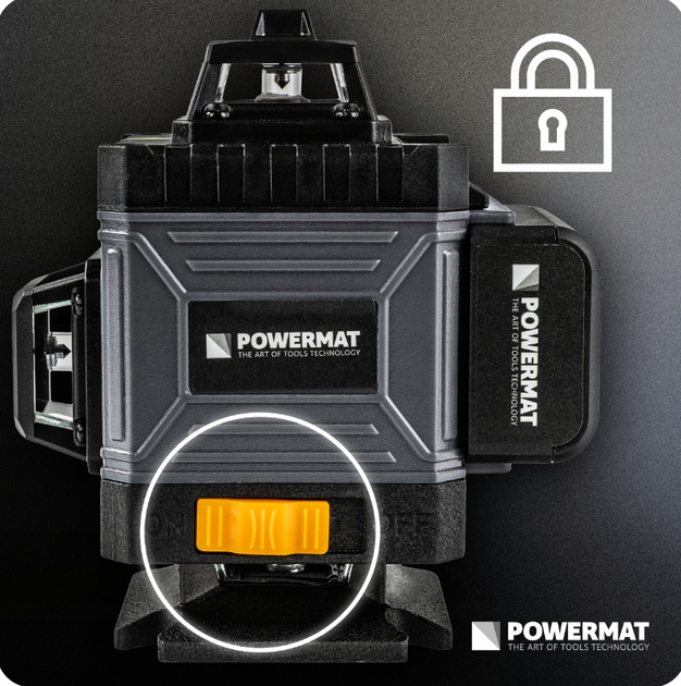 16-рядковий лазерний рівень 4D 360 ° Powermat 40м PM1492 - зображення 5