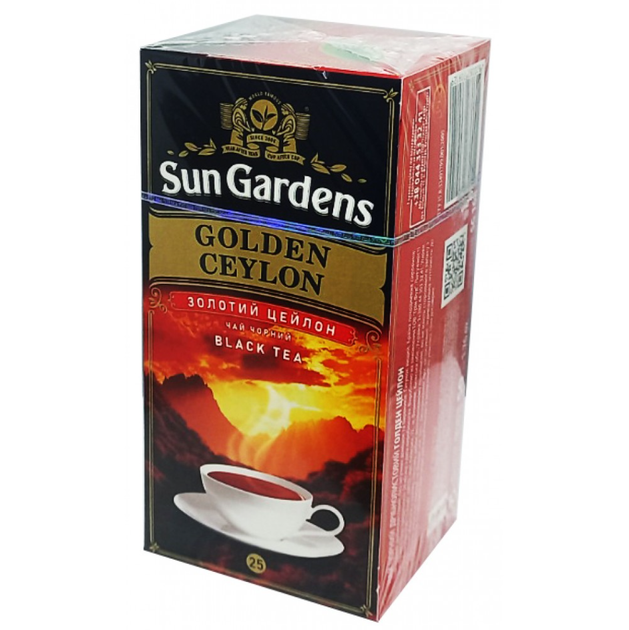 Чай черный Sun Gardens Golden Ceylon 25 пакетов - Фото 1 Чай черный Sun Gardens Golden Ceylon 25 пакетов - изображение 1