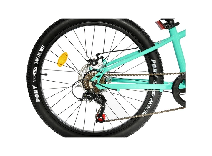 Велосипед гірський алюмінієвий Crosser Super light 24" рама 11.2 дюймів Бірюзово-помаранчевий - Фото 5 Велосипед гірський алюмінієвий Crosser Super light 24" рама 11.2 дюймів Бірюзово-помаранчевий - зображення 5