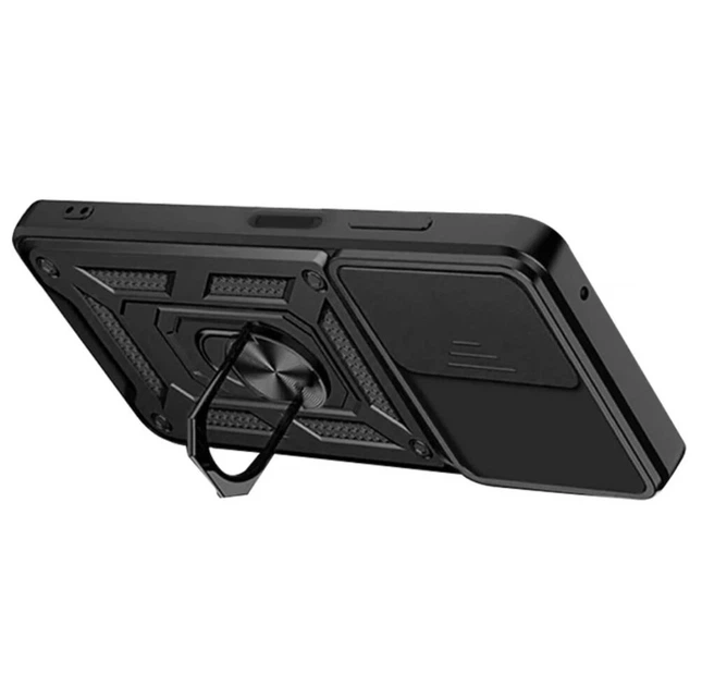 Чехол Primo Shockproof для Samsung Galaxy A17 4G (SM-A175) - противоударный, с подставкой и шторкой для камеры - Black - Фото 3 Чехол Primo Shockproof для Samsung Galaxy A17 4G (SM-A175) - противоударный, с подставкой и шторкой для камеры - Black - изображение 3