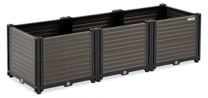 Уличный цветочный ящик Cultivo Grow Box L 123x41x31 см 141 л с автополивом коричневый - изображение 2