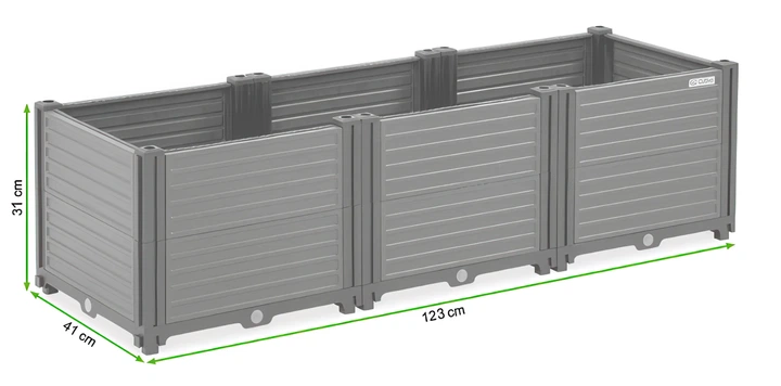 Уличный цветочный ящик Cultivo Grow Box L 123x41x31 см 141 л с автополивом коричневый - изображение 3