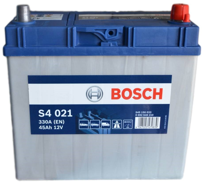 Автомобільний акумулятор Bosch 45Ah (-/+) ASIA Євро S4021 (330EN) (0 092 S40 210) - зображення 1