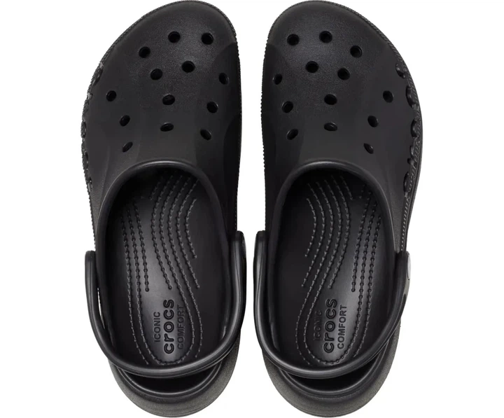 Женские кроксы на платформе Crocs Baya Platform Clog, черные, W7/37-38/23.8см - изображение 4