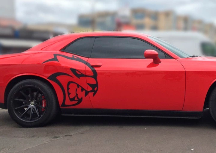Наклейка на авто ARB 3D TUNING STUDIO Dodge Challenger SRT Hellcat 880х800х0.070мм - изображение 3