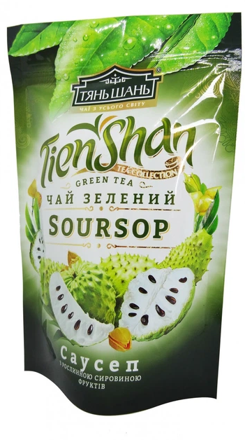 Чай зеленый Тянь Шань Tien Shan Soursop 80г - Фото 1 Чай зеленый Тянь Шань Tien Shan Soursop 80г - изображение 1