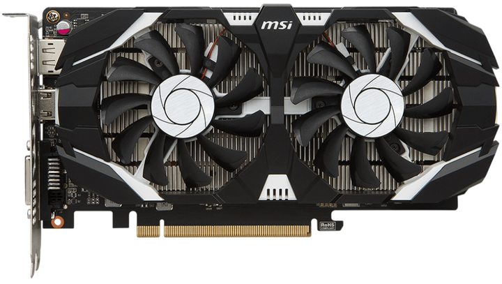 Видеокарта GeForce GTX 1050 Ti 4GB MSI OCV1 (GTX 1050 TI 4GT OCV1) Б/У - изображение 2
