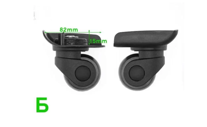 Наборы колес для ремонта чемодана, d – 51 mm, АВС пластик. в наборе 4 блока, крепеж комбинированный - шуруп, заклепка - изображение 7