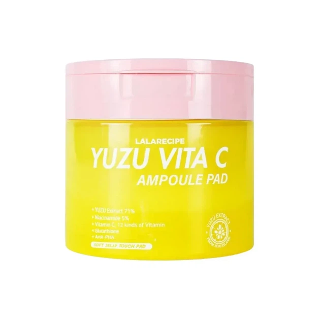 Пады витаминные для лица с экстрактом юдзу Lalarecipe Yuzu Vita C Ampoule Pad 80 шт - Фото 1 Пады витаминные для лица с экстрактом юдзу Lalarecipe Yuzu Vita C Ampoule Pad 80 шт - изображение 1