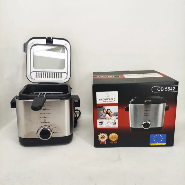 Фритюрница для дома на 1.5л Crownberg CB-5542 1200Вт - изображение 6