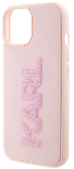 Панель Karl Lagerfeld 3D Rubber Glitter Logo для Apple iPhone 15 Plus  Pink (3666339166489) - зображення 5
