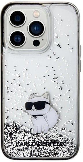 Панель Karl Lagerfeld Liquid Glitter Choupette для Apple iPhone 14 Pro Max Transparent (3666339164188) - зображення 3