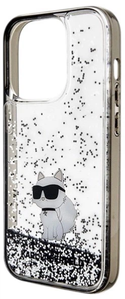 Панель Karl Lagerfeld Liquid Glitter Choupette для Apple iPhone 14 Pro Max Transparent (3666339164188) - зображення 5