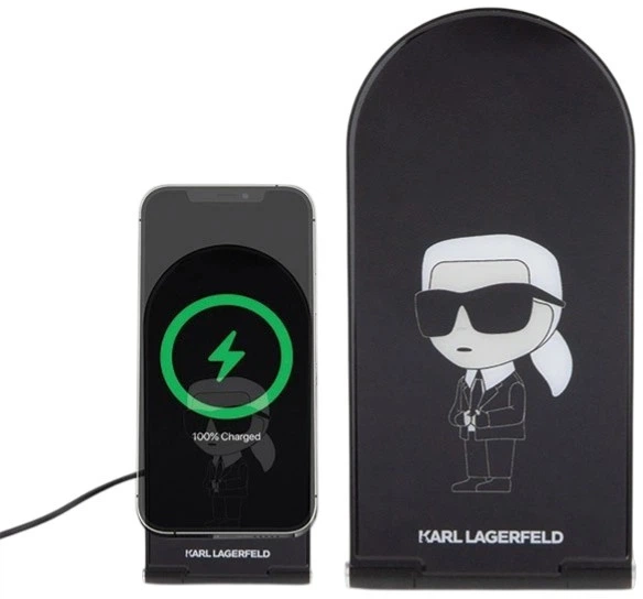 Ładowarka bezprzewodowa Karl Lagerfeld Ikonik MagSafe 15W Black (3666339113025) - obraz 2
