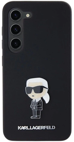 Etui Karl Lagerfeld Silicone Ikonik Metal Pin do Samsung Galaxy S24 Black (3666339259235) - obraz 3
