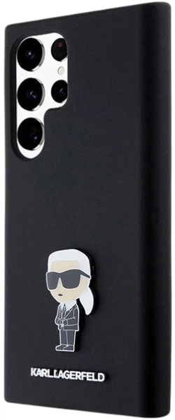 Панель Karl Lagerfeld Silicone Ikonik Metal Pin для Samsung Galaxy S24 Ultra Black (3666339259259) - зображення 2