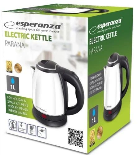 Электрочайник Esperanza "Parana", White/Black, 1350 Вт, 1 л (EKK128W) - изображение 2