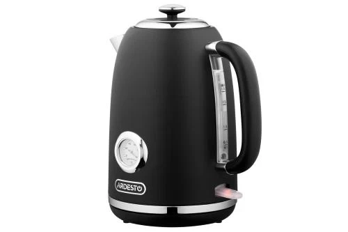 Електрочайник Ardesto EKL-F410BM, Black, 2200W, 1.8 л, дисковий, нержавіюча сталь, захист від перегріву, індикатор рівня води - изображение 4