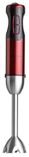 Блендер Liberton LHB-0310, Black/Red, 1000W, занурювальній, плавне рег швидкості, вінчик, насадка для пюре, мірний стакан, мультиподрібнювач, диски для нарізання овочів/фруктів, для нарізання соломкою, тертка для дерунів, гаки, насадка-міксер - изображение 2