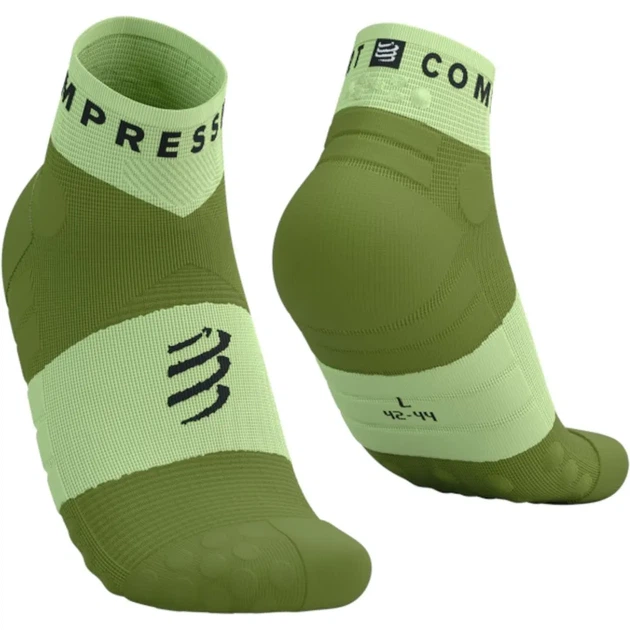 Компресійні шкарпетки для бігу анатомічні Compressport Ultra Trail Low Socks Shadow lime/woodbine XL (100081352) - зображення 2