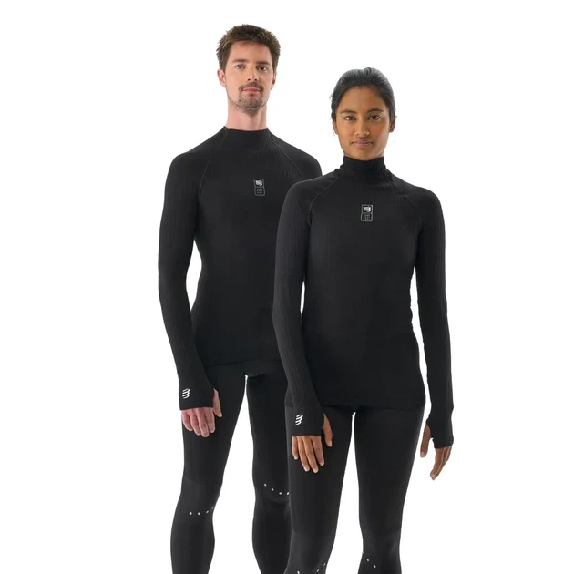 Кофта Compressport 3D Thermo 110g LS Top Black XS/S (100081338) - Фото 2 Кофта Compressport 3D Thermo 110g LS Top Black XS/S (100081338) - изображение 2
