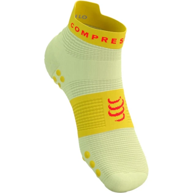 Носки для бега марафона Compressport Pro Racing Socks V4.0 Run Low Elf yellow/fluo red XL (100080772) - изображение 2