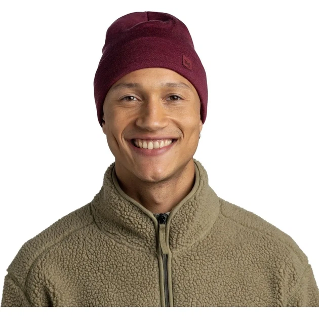 Шапка Buff Heavyweight Merino Wool Loose Hat solid tibetan red Uni (100083903) - изображение 2