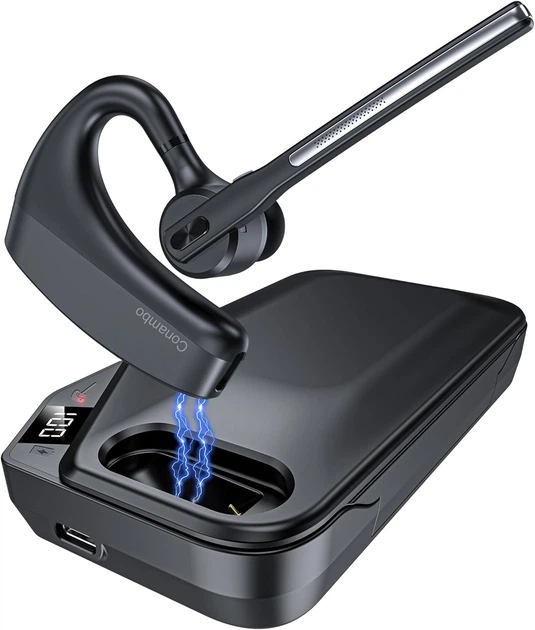 Bluetooth-гарнитура Conambo K10C с зарядным кейсом и двойным шумоподавлением (Black) - Фото 1 Bluetooth-гарнитура Conambo K10C с зарядным кейсом и двойным шумоподавлением (Black) - изображение 1