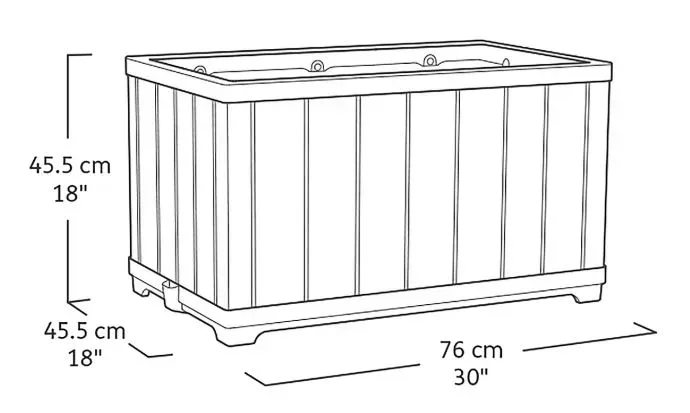 Горщик для квітів Keter Deco rectangle planter 261034 горіх - изображение 5