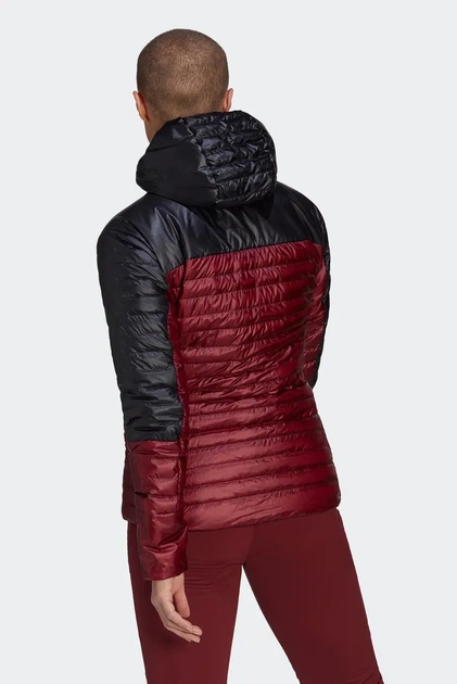 Жіночі пухові куртки TERREX Techrock Down Hooded Jacket червоний з чорним M - изображение 5