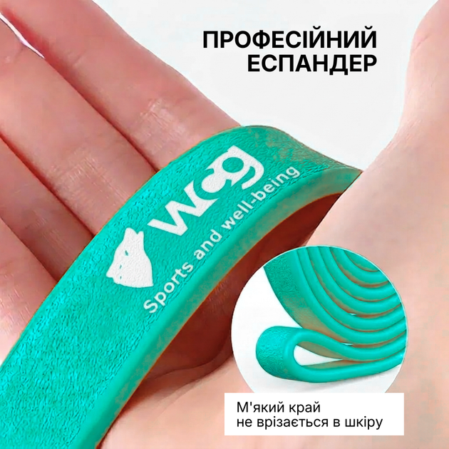 Фитнес-резинка WCG PowerStrip Level 1 (7 - 13 кг) — Резиновая петля / эспандер для тренировок и подтягиваний - изображение 5