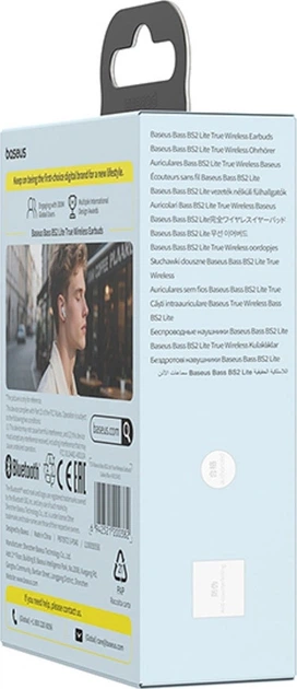 Навушники Baseus Bass BS2 Lite TWS Blue (6942521200382) - зображення 8