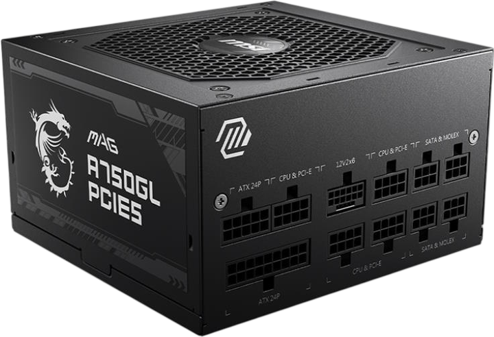 Блок живлення MSI MAG A750GL PCIE5 750W 80+ Gold (MAG A750GL PCIE5) - изображение 3