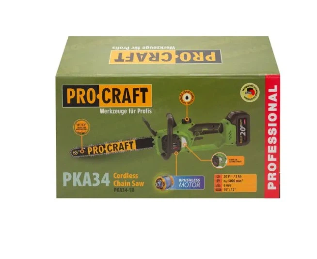 Пила цепная аккумуляторная Procraft PKA-34 (030342) - Фото 11 Пила цепная аккумуляторная Procraft PKA-34 (030342) - изображение 11