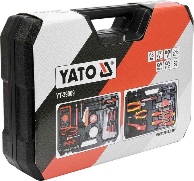 Набір інструментів для електриків YATO 68шт (YT-39009) - Фото 6 Набір інструментів для електриків YATO 68шт (YT-39009) - зображення 6
